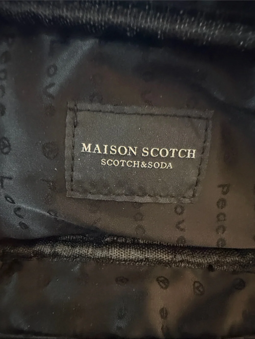 Maison Scotch / Scotch & Soda Black/Gray and White Leopard Cosmetic Case